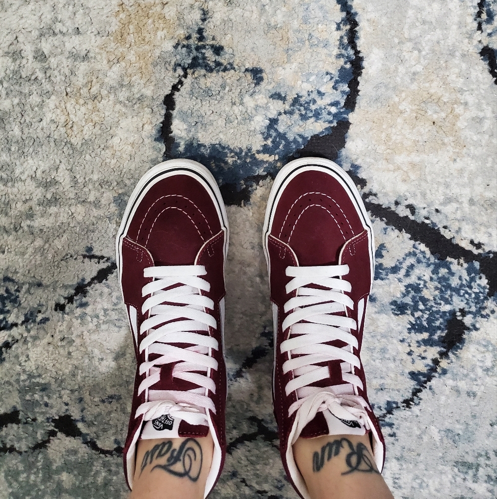 Vans Sk8Hi Burgundy Ankle Shoes